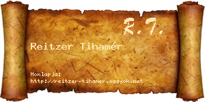 Reitzer Tihamér névjegykártya